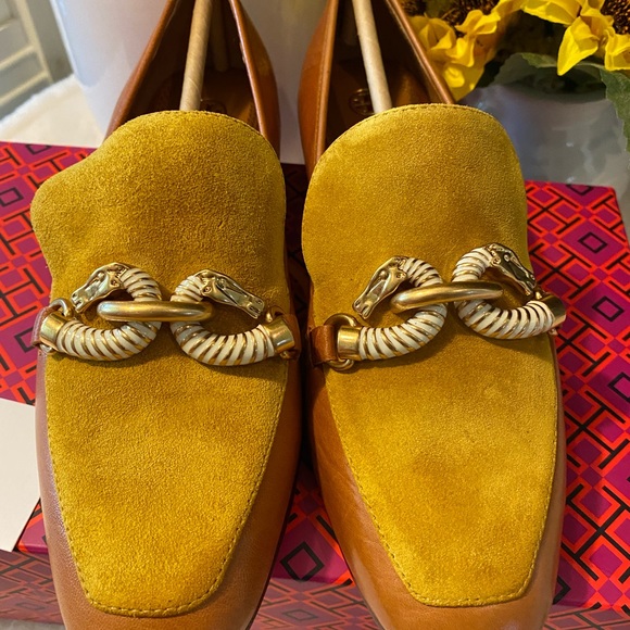 Tory Burch Jessa Suede & Leather Loafers - Picture 4 of 9